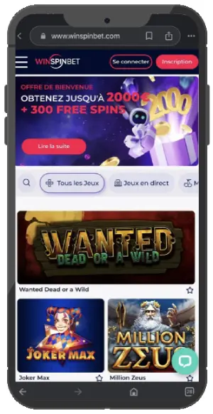 spinwinbet casino version mobile